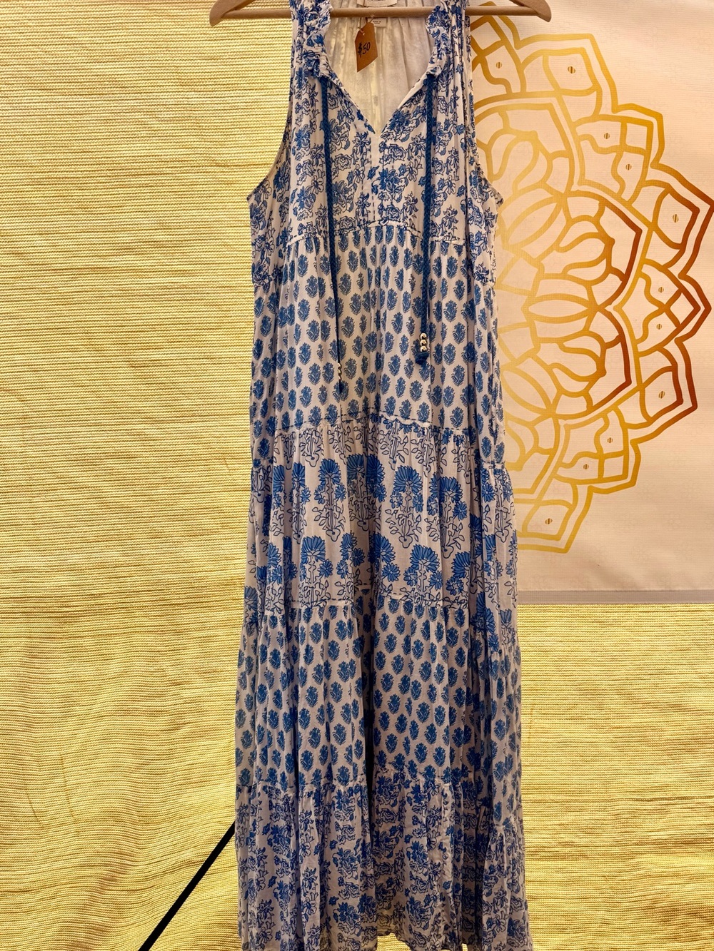 Calypso St Barth - Blue Printed Tiered Maxi Dress